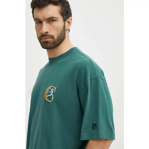 Champion Pamučna majica za muškarce, boja: zelena, s aplikacijom, 219999