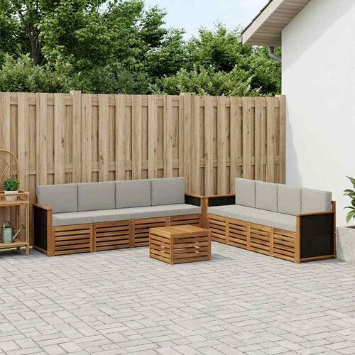  Setovi sofa s jastukom 9 pcs Čvrsto drvo akacije Cene