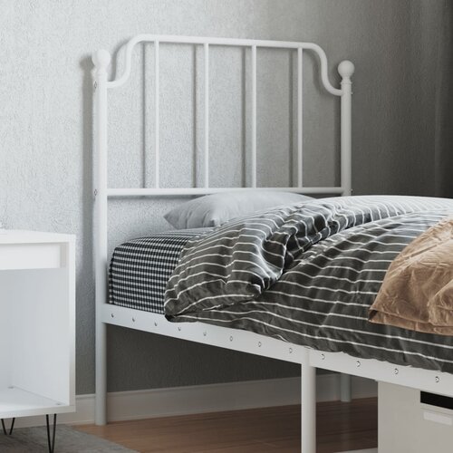 The Living Store Kovinsko vzglavje belo 75 cm - Vzglavje, (21660398) Cene