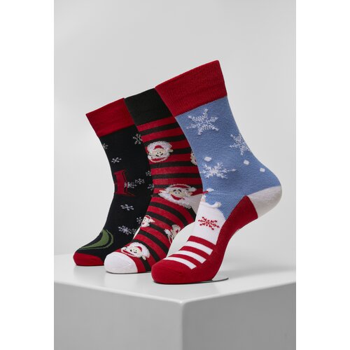 Urban Classics Accessoires Santa Ho 3-Pack Multicolor Christmas Socks Cene