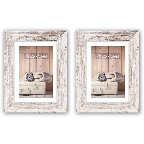 Zep 2x1 Nelson6 wei&amp;szlig;/braun 20x25 holz bilderrahmen V21256 Slike