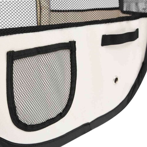 VidaXL Zložljiva pasja ograjica s torbo modra 125x125x61 cm Slike