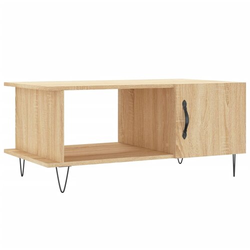 Maison Chic Klubska mizica - kavna mizica - Nizka mizica sonoma hrast 90x50x40 cm konstruiran les, (21752585) Slike