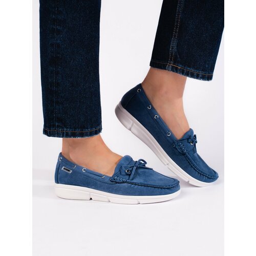 GOODIN Comfy blue loafers for women Slike