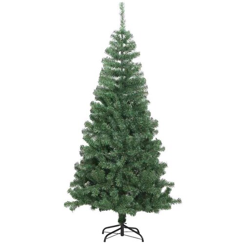 VidaXL Božićno drvce s 150 LED svjetlima s stalakom Zelena 120 cm PVC Slike