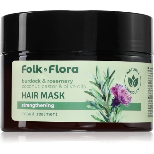 Folk &amp;amp; Flora Burdock &amp;amp; Rosemary maska za dubinsko jačanje kose 200 ml Slike