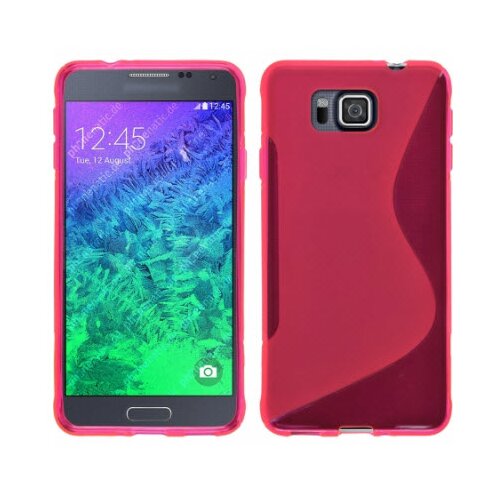  Gumijasti / gel etui S-Line za Samsung Galaxy Alpha - roza Slike