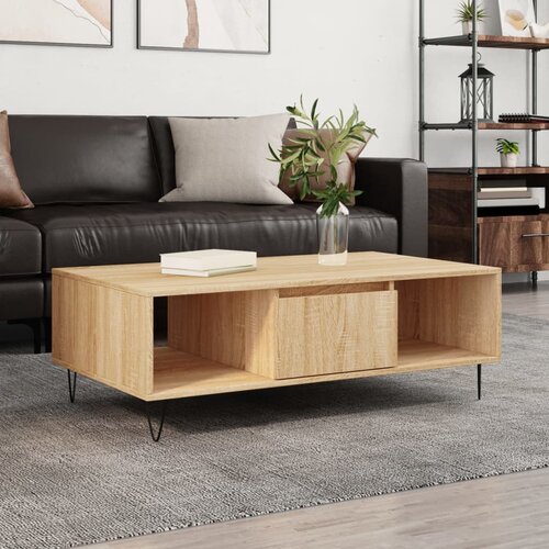vidaXL Stolić za kavu boja hrasta 104 x 60 x 35 cm konstruirano drvo Cijene