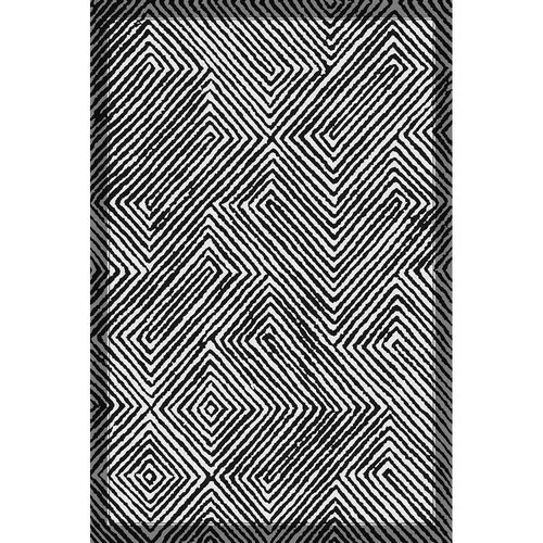 Vitaus Črno-bel pralen tekač 80x200 cm Rimio &ndash; Cene