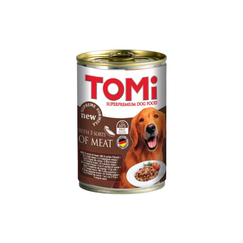 Tomi Hrana za pse konzerva 5 vrsta mesa 400g