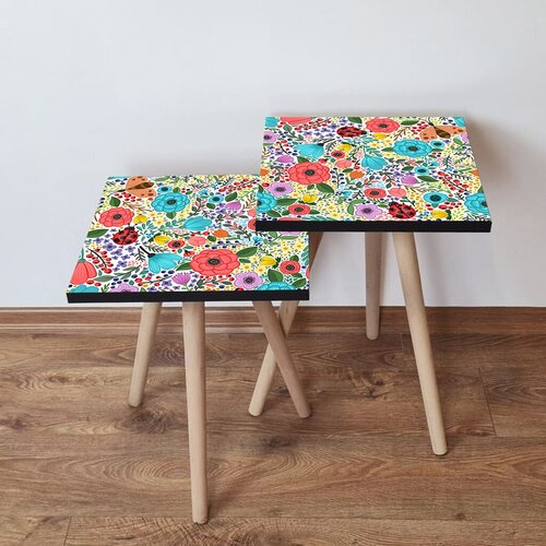 Hanah home set klub stočića 2Shp4, 2 komada, Šareni Cene