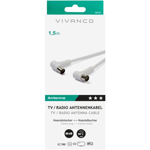 Vivanco Kutni antenski kabel bijeli 1,5m Cijene