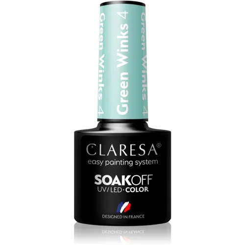 Claresa SoakOff UV/LED Color Green Winks gel lak za nokte nijansa 4 5 g