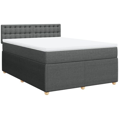 Maison Chic Box spring posteljni - Vzmetna postelja z vzmetnico temno siv 140x190 cm blago SL17792, (21894311) Cene
