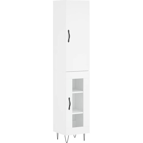  Visoka komoda bijeli 34,5x34x180 cm od konstruiranog drva Slike