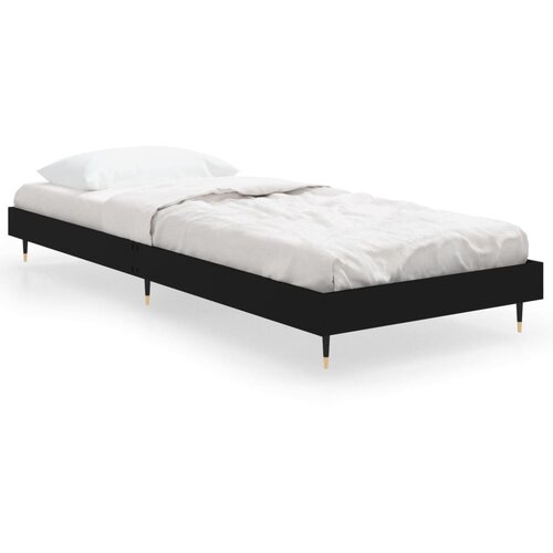  Okvir za krevet crni 75 x 190 cm od konstruiranog drva Slike