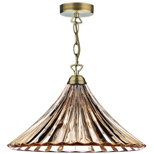  D&amp;auml;r Lighting ARD866 -luster na lancu ARDECHE 1xE27/60W/230V mesing/zadimljeno braon Slike