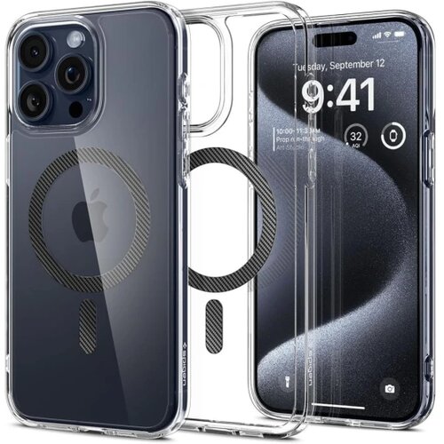 Spigen ULTRA HYBRID MAG MAGSAFE maska za IPHONE 15 PRO CARBON FIBER Slike