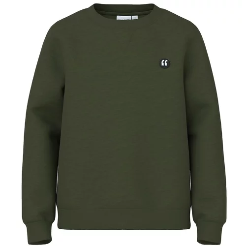 name it Sweater majica tamno zelena / bijela