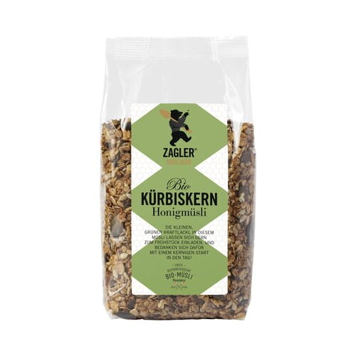 ZAGLER MÜSLIBÄR Medeni musli z bio bučnimi semeni - 500 g Cene