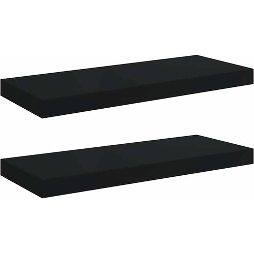  Plutajuće zidne police 2 kom crne 60 x 23,5 x 3,8 cm MDF Slike