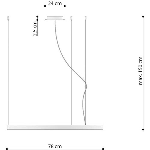  Lestenec RIO 78 črna 3000K, (21348364) Slike
