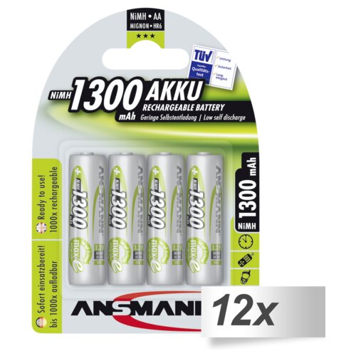 Ansmann 12x4 maxE NiMH bat. Mignon AA 1300 mAh Cijene