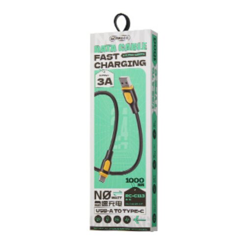 Remax Data kabl Ruinay Series RC-C113 A-C, 2.4A, USB-A na Type-C, 1m, Crni Cijene