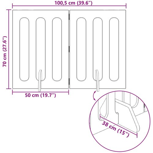  Preklopna ogradica za kućne ljubimce 2 pcs Sivi Sonoma Slike