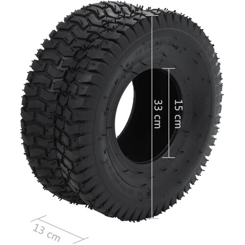  Gume za kolica 2 kom 15 x 6.00-6 4PR gumene Slike