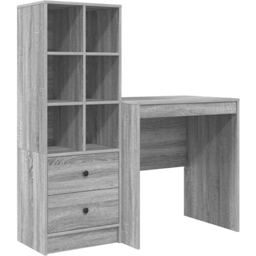 vidaXL Miza s shrambo s predalom 2 pcs Siva sonoma 70 x 50 x 76 cm, (5000044649) Cene