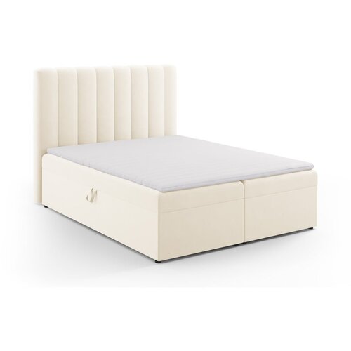 Milo Casa Bež boxspring postelja s prostorom za shranjevanje 160x200 cm Gina &amp;ndash; Slike