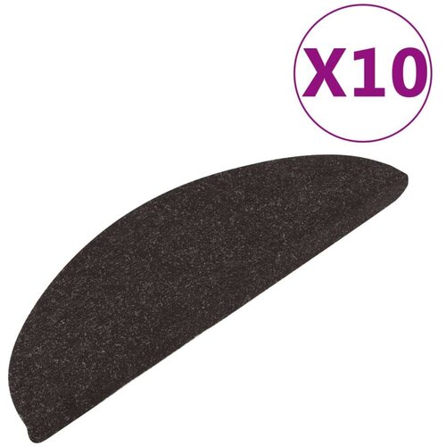 vidaXL Samolepilne preproge za stopnice 10 kosov črne 65x22,5x3,5 cm Cene