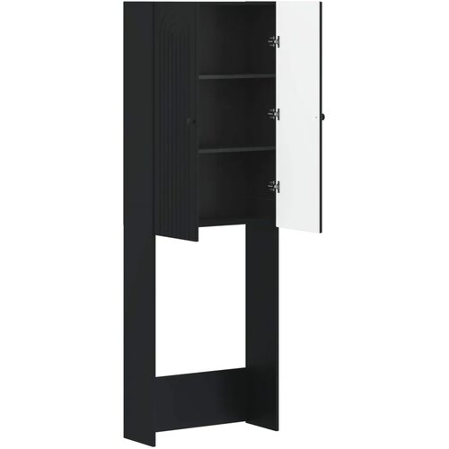  Kabinetska WC ALKMAAR Crna 66 x 25 5 x 190 cm Konstruirano drvo - Crna Cijene