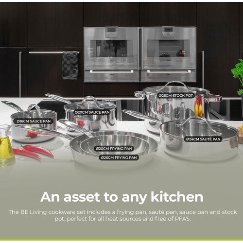 BE Living Lonec z ročajem in pokrovom Stainless Steel 20 cm nerjavno jeklo, (5000555255) Slike