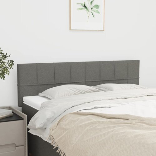  Uzglavlja tamnosiva 144x5x78/88 cm od tkanine Cijene