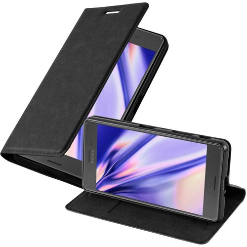 Cadorabo Ohi&scaron;je, združljivo z Sony Xperia X PERFORMANCE v nočna črna - Za&scaron;čitni ovitek z magnetnim zapiranjem, stoječo funkcijo in režo za kartice, (20549942) Cene