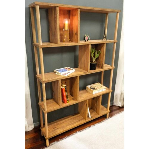 Hanah home Peka-0045 polica za knjige 90 &amp;times; 137 &amp;times; 20 cm, bor Slike