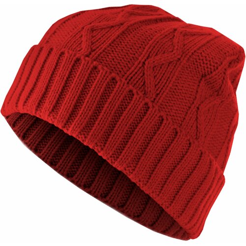 MSTRDS Beanie Cable Flap Beanie - Red Cene
