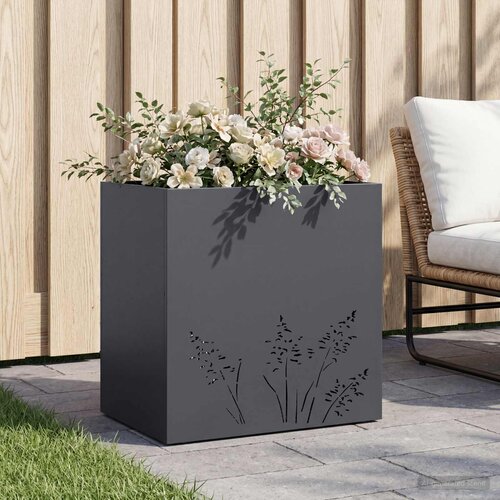  Vrtna saksija Antracit 50 x 30 x 49 cm Čelična vrata Cijene