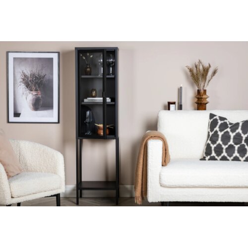 Venture Home vitrina Misha 40,5 × 35 × 150 cm, crna Cene