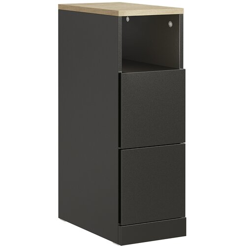 SoBuy Nočna omarica z dvema predalom Črn 35x20x60cm Sodobno FBT149-SCH, (5000197868) Cene