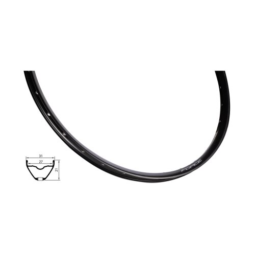 Force Felga XC DISC 584x27, 28H, crna Cene
