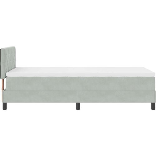 VidaXL krevet s prolazom sa madracem svijetlosivi 90x200 cm bar&amp;scaron;un Slike