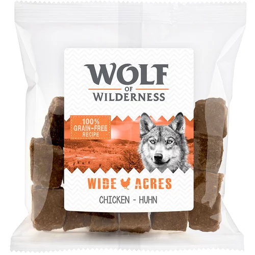 Wolf of Wilderness Varčno pakiranje Snack - Wild Bites 3 x 180 g - Wide Acres - piščanec