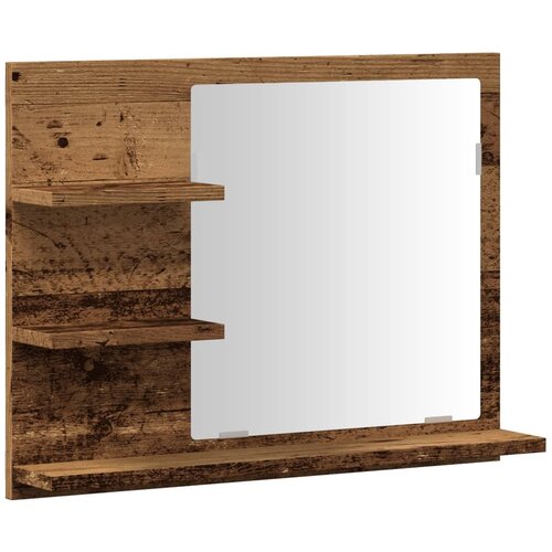 Maison Chic Kopalniška omarica - Kopalniški kabinet z ogledalom starinski les 60x10,5x45 cm, (21794934) Cene