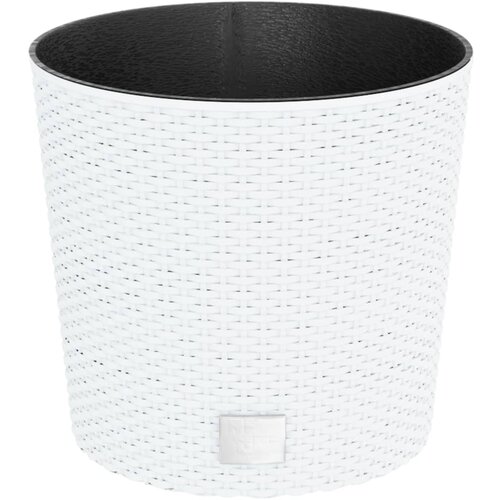 Maison Chic Cvetlično korito - Cvetlični Lonec z odstranljivo notranjostjo belo 15/15,3 L PP ratan, (21790093) Cene