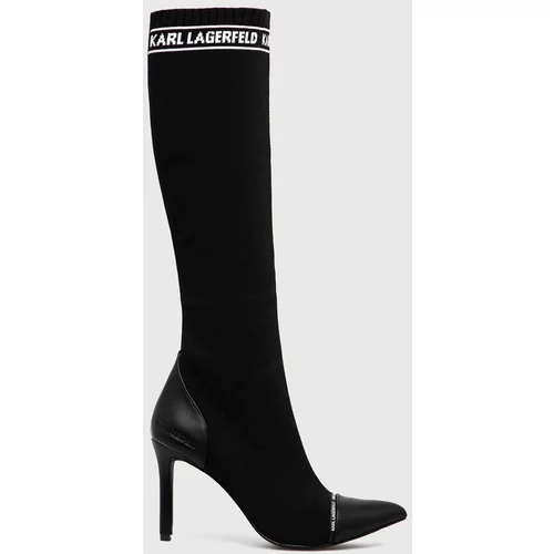 Karl Lagerfeld Elegantni škornji žensko, črna barva,