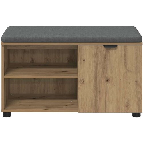  Klupa za hodnik s jastukom Umjetnički hrast 80 x 38 x 46 cm Slike