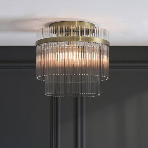 Endon 119492 - plafonski luster marietta 1xE27/10W/230V mesing/transparentno Slike